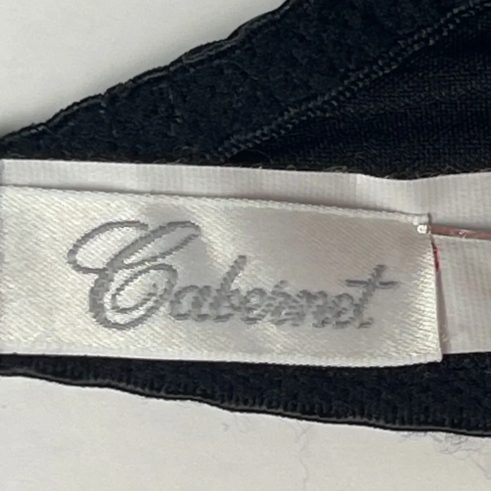 Cabernet Backless Bra 32B Black Low-Back Underwired Lined Cups Front Support
